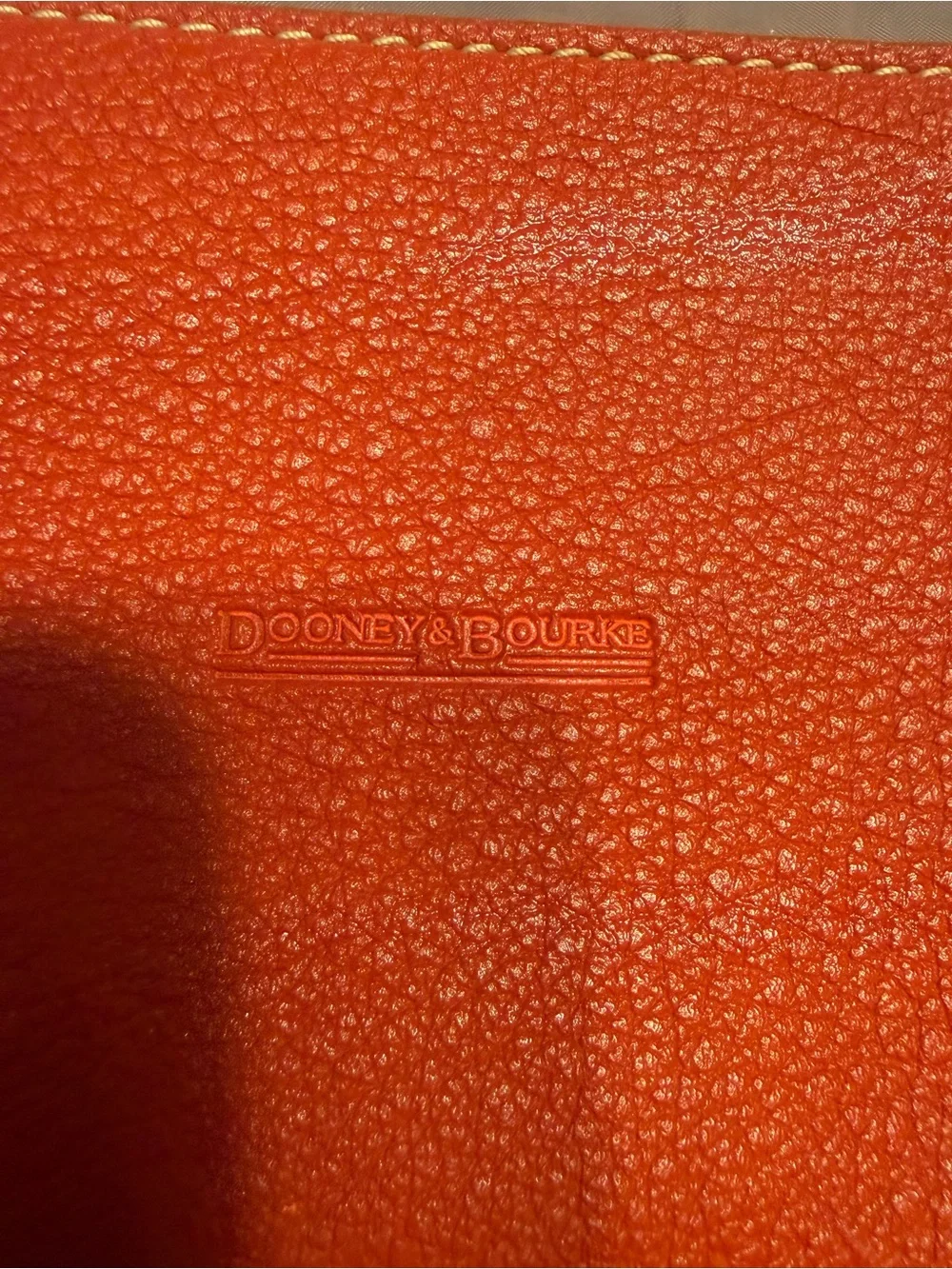Dooney & Bourke Red Pebbles Leather Cosmetic Bag